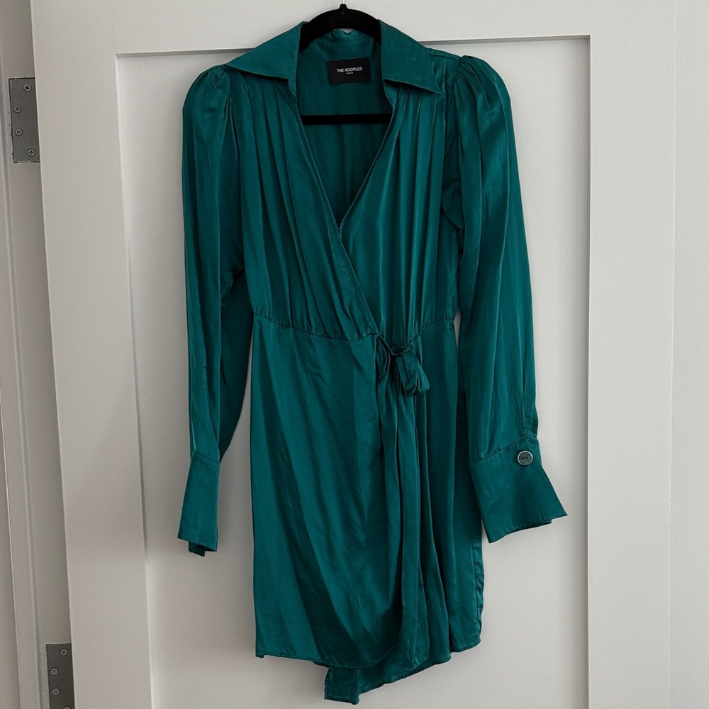 The Kooples Deep Teal Long Sleeve Dress size small